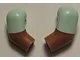 Arm, (Matching Left and Right) Pair with Molded Light Aqua Short Sleeves  Pattern / Medium Nougat