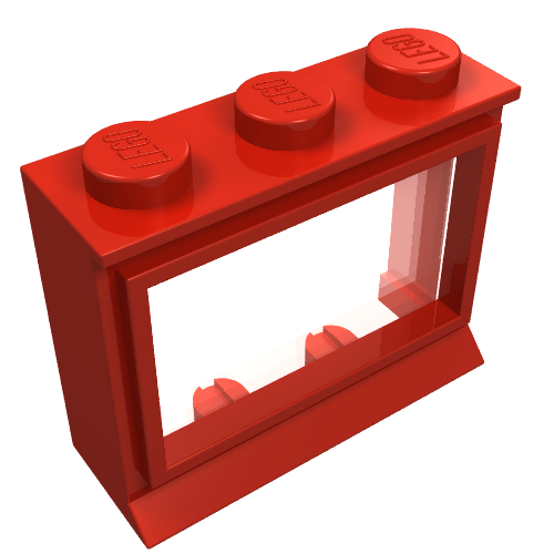 Lego Window 1 x 3 x 2 Classic with Solid Studs [Complete]