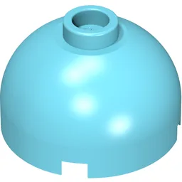 Brick Round 2 x 2 Dome Top, Hollow Stud / Medium Azure