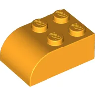 Brick Curved 2 x 3 / Bright Light Orange