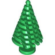 Lego Plant, Pine Tree, Large, 4 x 4 x 6 2/3 / Green