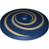 Dish 4 x 4 Inverted [Radar] with Tan Swirls Print