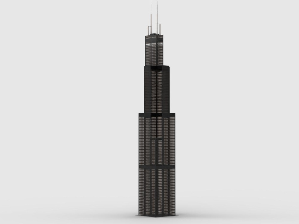 Lego Willis Tower at 1/200 Scale