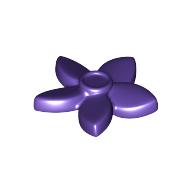 Lego Plant, Flower with 5 Pointed Petals and Pin / Dark Purple