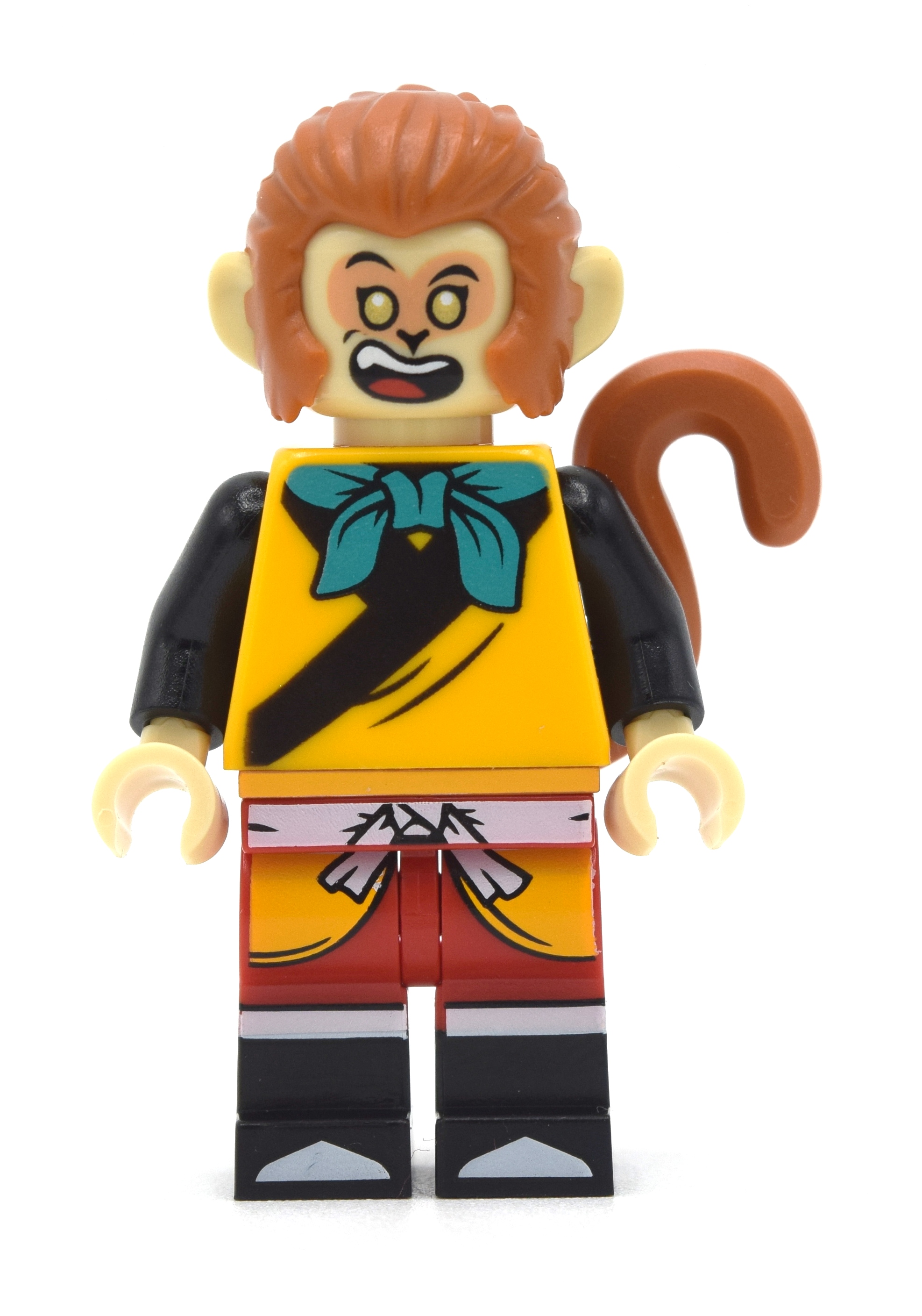 Lego Monkey King, Dark Turquoise Bow, Smile / Angry