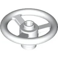 Technic Steering Wheel Small (3 Studs Diameter) / White
