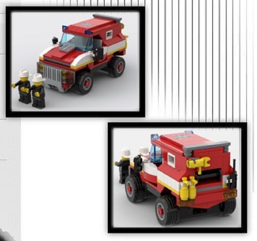 Lego 4x4 fire for 2 minifigures