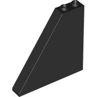 Lego Brick Sloped 55° 1 x 6 x 5 with Bottom Stud Holders / Black