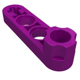 Technic Beam 1 x 4 Thin with Stud Connector / Purple