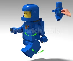 Up-Scaled Blue Astronaut – Walking Motion MOD (without support)