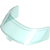 Glass for Aircraft Fuselage Curved Forward 6 x 10 Top / Trans-Light Blue