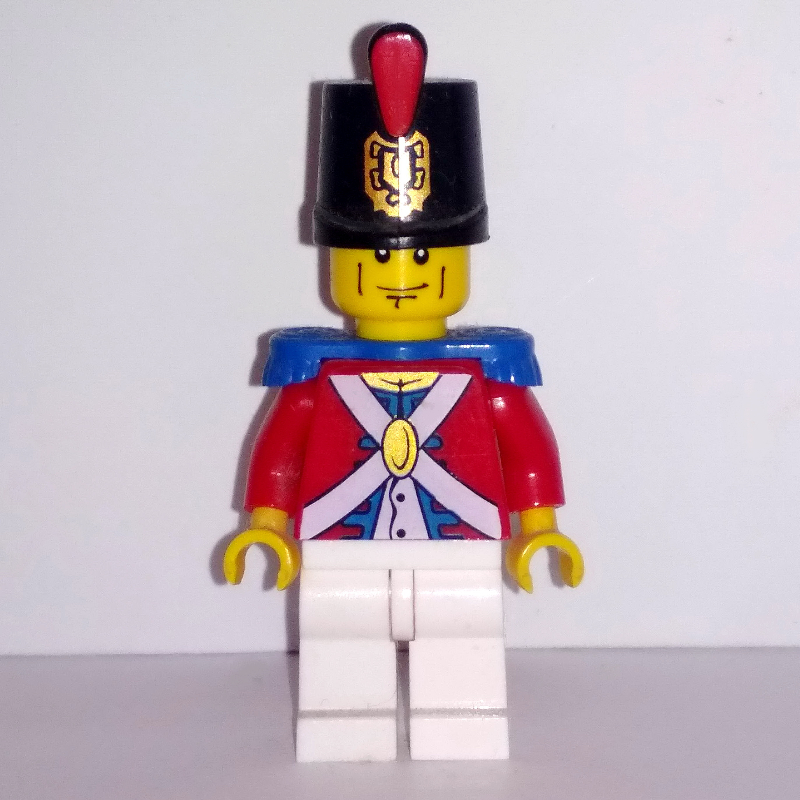 Lego Soldier (Imperial Soldier II) - Printed Shako, Cheek Lines