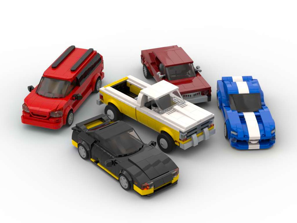 Lego Bob & Weave Vehicle Pack - Set of Five Vehicles - 8 Stud Speed Champions