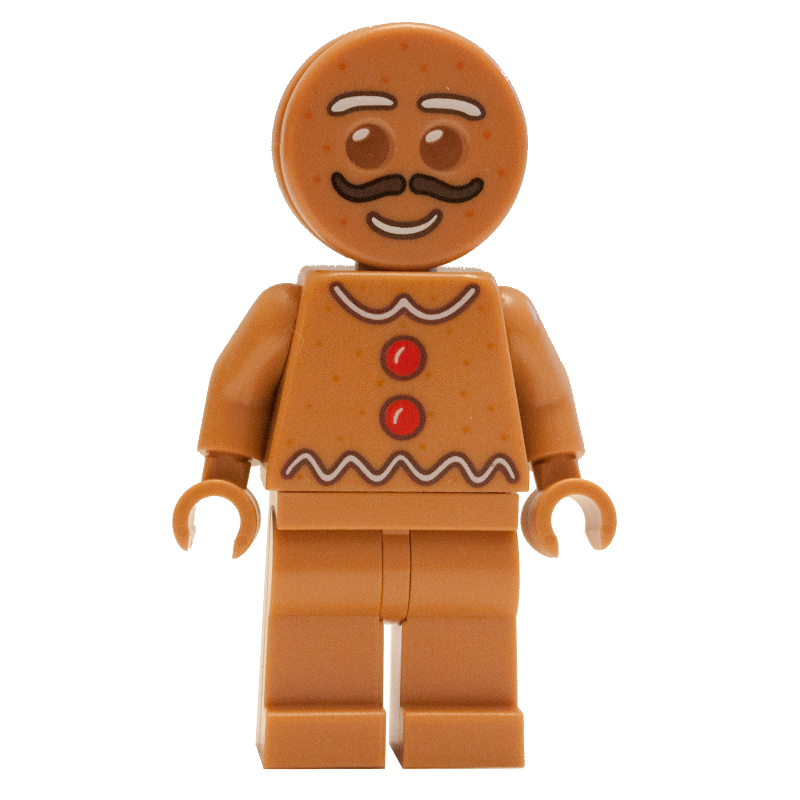 Lego Gingerbread Man with Moustache