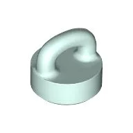 Tile Special Round 1 x 1 Special with Clip-Bar / Light Aqua
