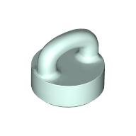 Lego Tile Special Round 1 x 1 Special with Clip-Bar / Light Aqua