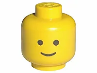 Minifig Head Standard Grin Print [Solid Stud]