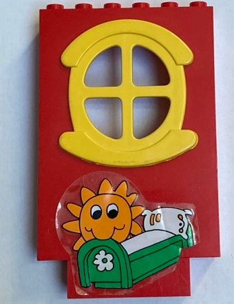 Lego Stickered Assembly 6 x 2 x 8 with Sun and Bed Pattern (Sticker) - Set 3672