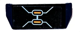 Vehicle, Spoiler with Bar Handle with Bright Light Yellow and Orange Lights, Silver Lines Pattern (Sticker) - Set 70326