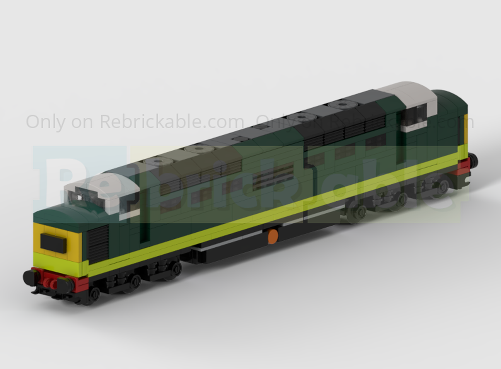 Lego 4-Wide BR Class 55 Deltic Diesel Locomotive Train In British Rail Green Livery
