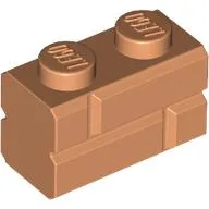 Brick Special 1 x 2 with Masonry Brick Profile / Nougat