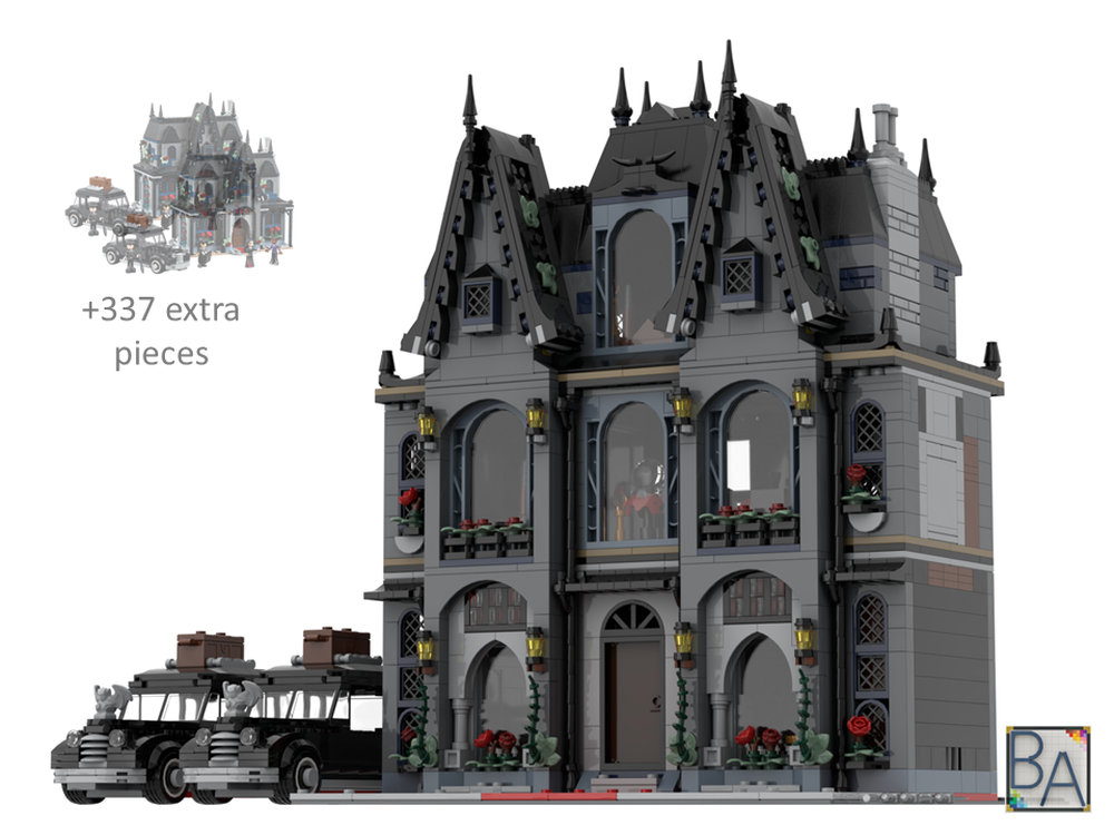 Lego Morticia's Mansion - Modification of Set 76786