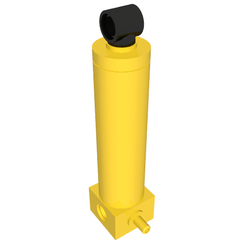 Lego Pneumatic Cylinder with 1 Inlet Large (64mm) / Yellow