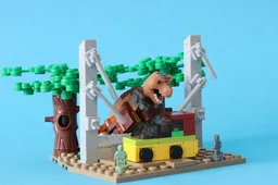 Microscale Jurassic Park Diorama