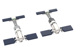 Tiangong 1 and 2 (1:220 scale - as ISS)