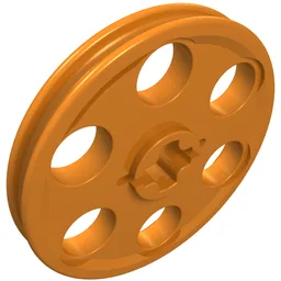 Technic Wedge Belt Wheel [aka Pulley] / Orange