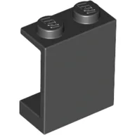 Panel 1 x 2 x 2 [Solid Studs] / Black