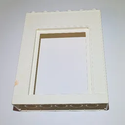 Duplo Building Wall with Door Frame / White