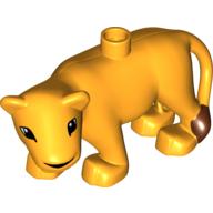 Lego Duplo Animal Lion Adult Female with Head turned Left / Bright Light Orange