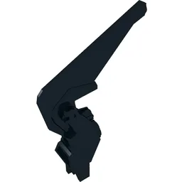 Large Figure Weapon Blade, Angled / Black