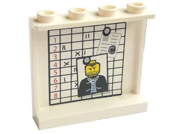Panel 1 x 4 x 3 - Hollow Studs with Police Case Board and Minifigure Photo Pattern on Inside (Sticker) - Set 7743