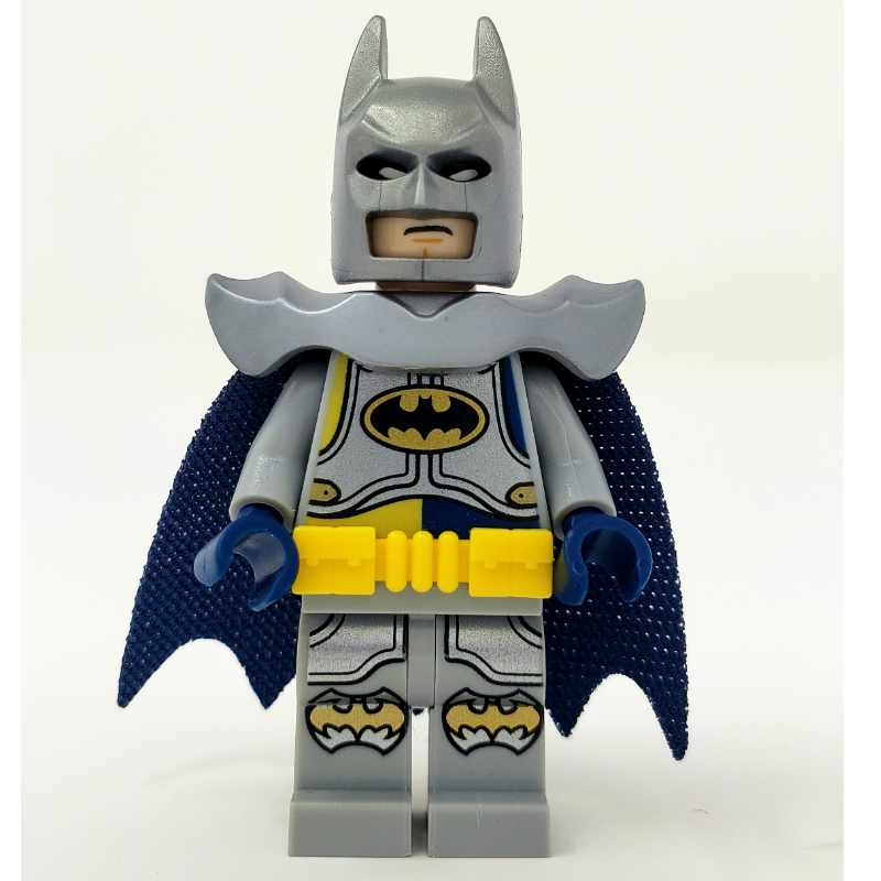 Lego Batman, Light Bluish Gray Suit, Dark Blue Cape, Silver Cowl (Excalibur Batman)