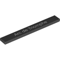 Tile 1 x 8 with 'Arc de Triomphe' Print (21036-1) / Black