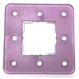 Clikits Frame, Square 3 x 3 with 8 Holes / Trans-Light Purple