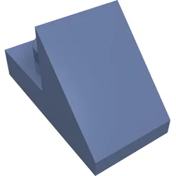 Brick Sloped 45° 2 x 1 with 2/3 Cutout [New Version] / Sand Blue
