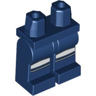 Lego Hips and Dark Blue Legs with White Knee Pads Print / Dark Blue