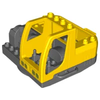 Duplo Cabin Digger Body 8 x 8 x 4 with Dark Bluish Gray Turning Base