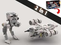 2 in 1 Razor Crest and AT-ST
