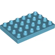 Duplo Plate 4 x 6 / Medium Azure
