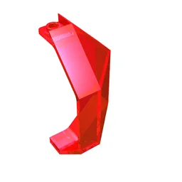 Panel 3 x 3 x 6 Corner Convex / Trans-Red