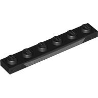 Lego Plate 1 x 6 with Dark Bluish Grey Stripe print