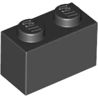 Brick 1 x 2 / Black