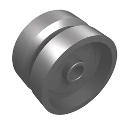 Wheel 18 x 12 with Axle Hole and Stud / Flat Silver
