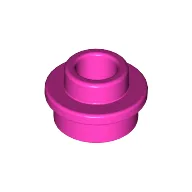 Plate Round 1 x 1 with Open Stud / Dark Pink