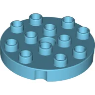 Duplo Plate Round 4 x 4 / Medium Azure