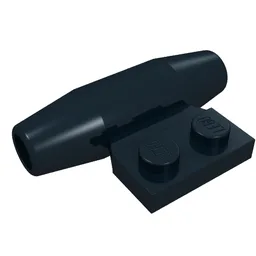 Engine - Smooth, Small 1 x 2 Side Plate [No Axle Holders] / Black